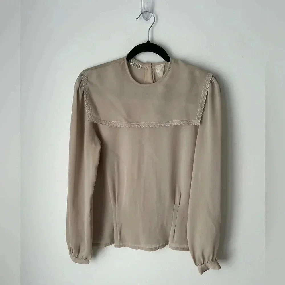 Vintage big collar blouse